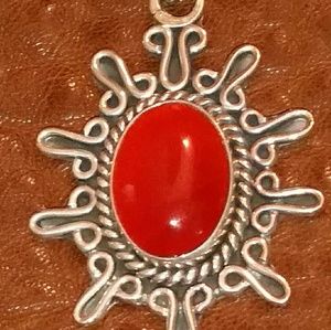 Sunburst 925 Silver Pendant